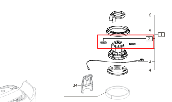 Phụ kiện của máy hút bụi KRANZLE VENTOS: Bürstensatz Turbinenmotor (453281) - Image 2